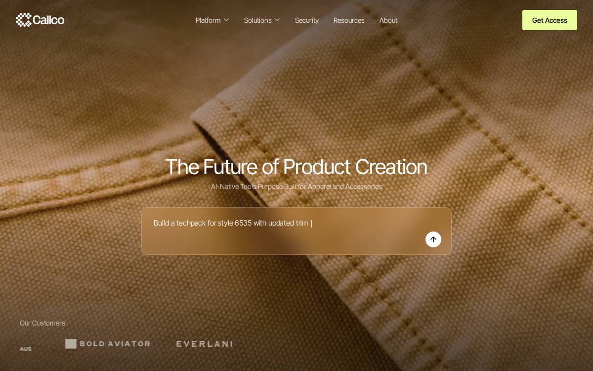 Calico website preview