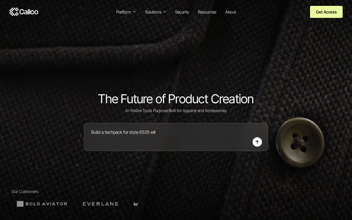 Calico website preview