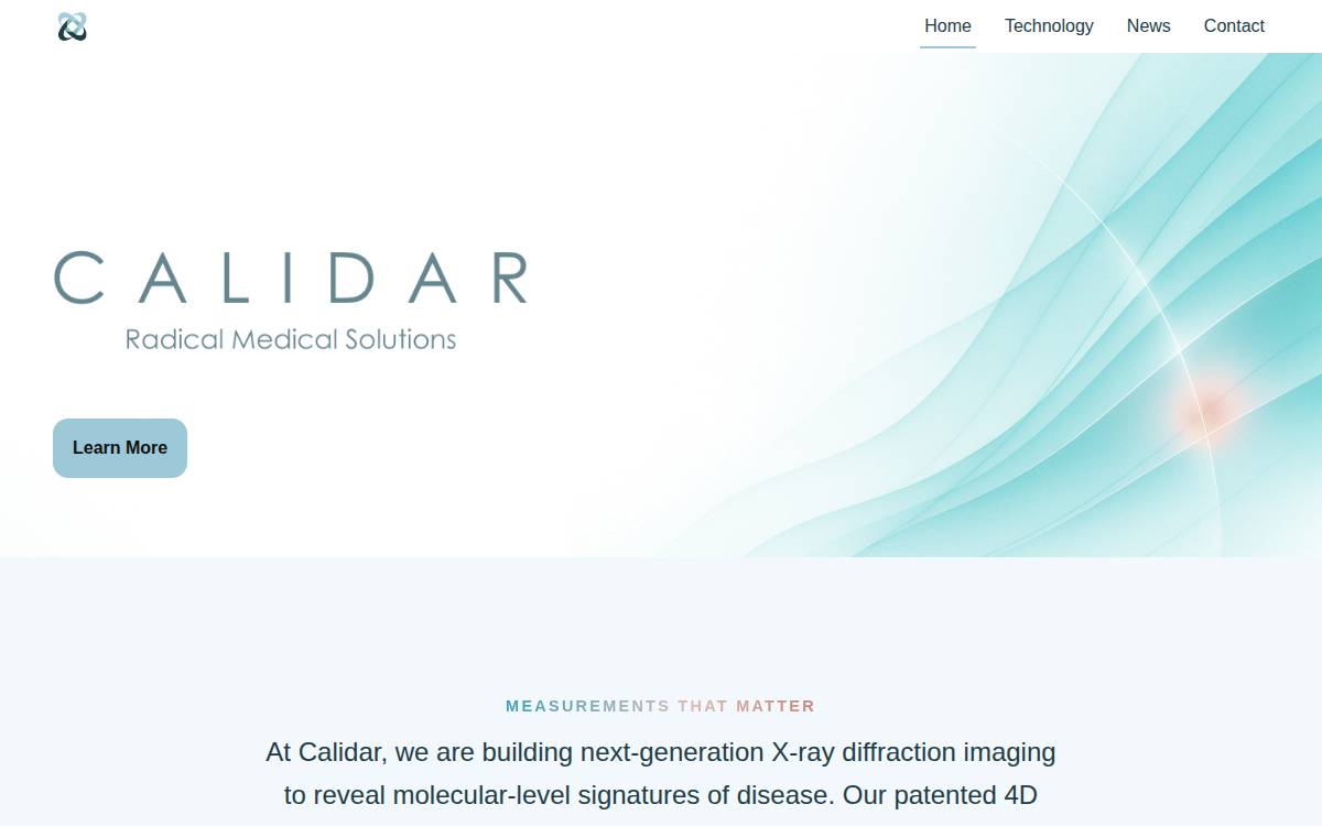 Calidar website preview