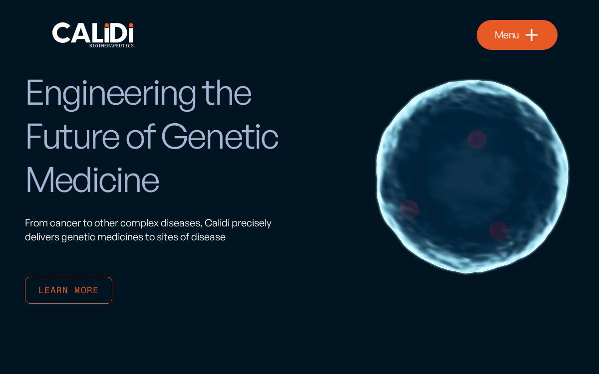 Calidi Biotherapeutics website preview