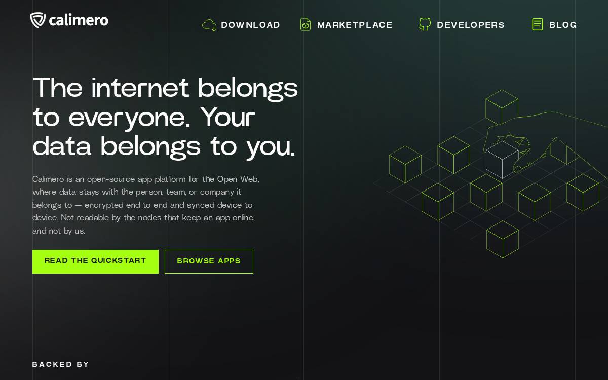 Calimero website preview