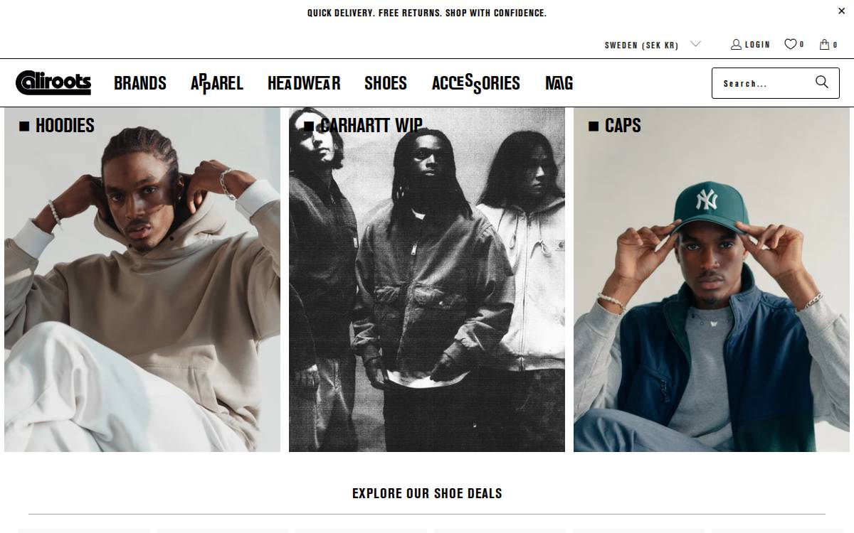 Caliroots website preview