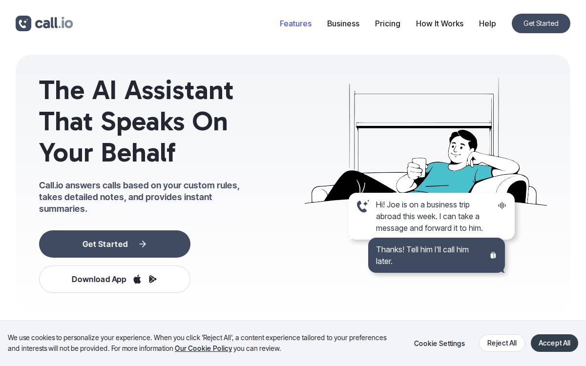 Call website preview