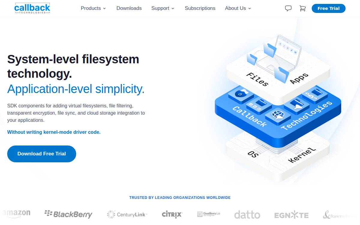 Callback Technologies website preview