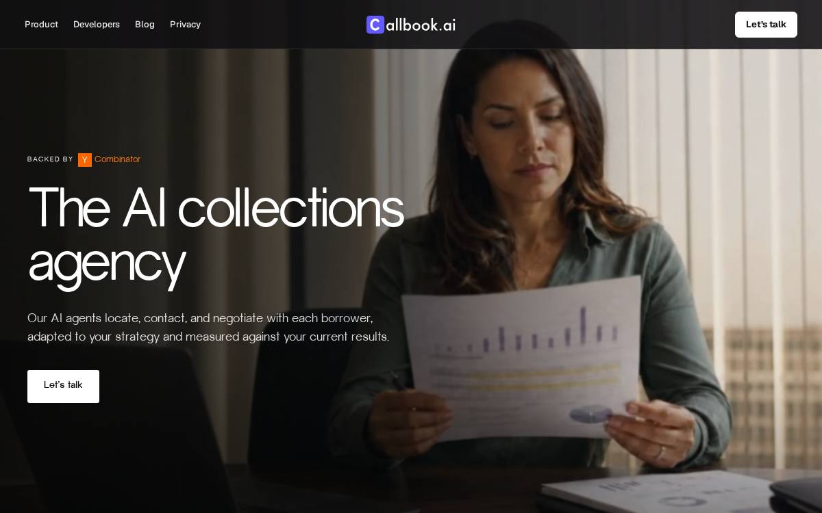 Callbook AI website preview
