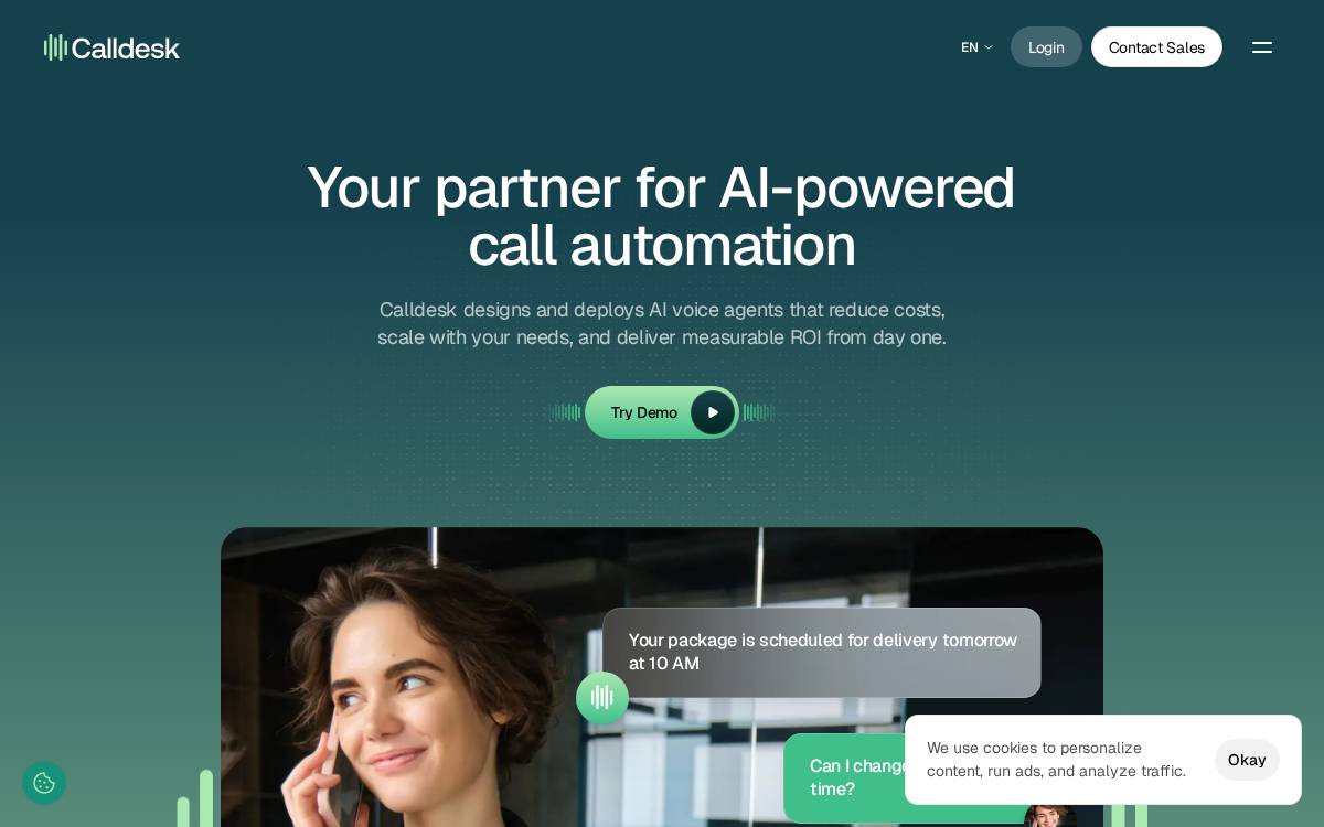 Calldesk website preview