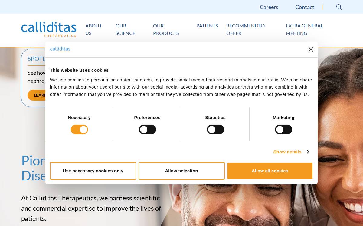 Calliditas website preview