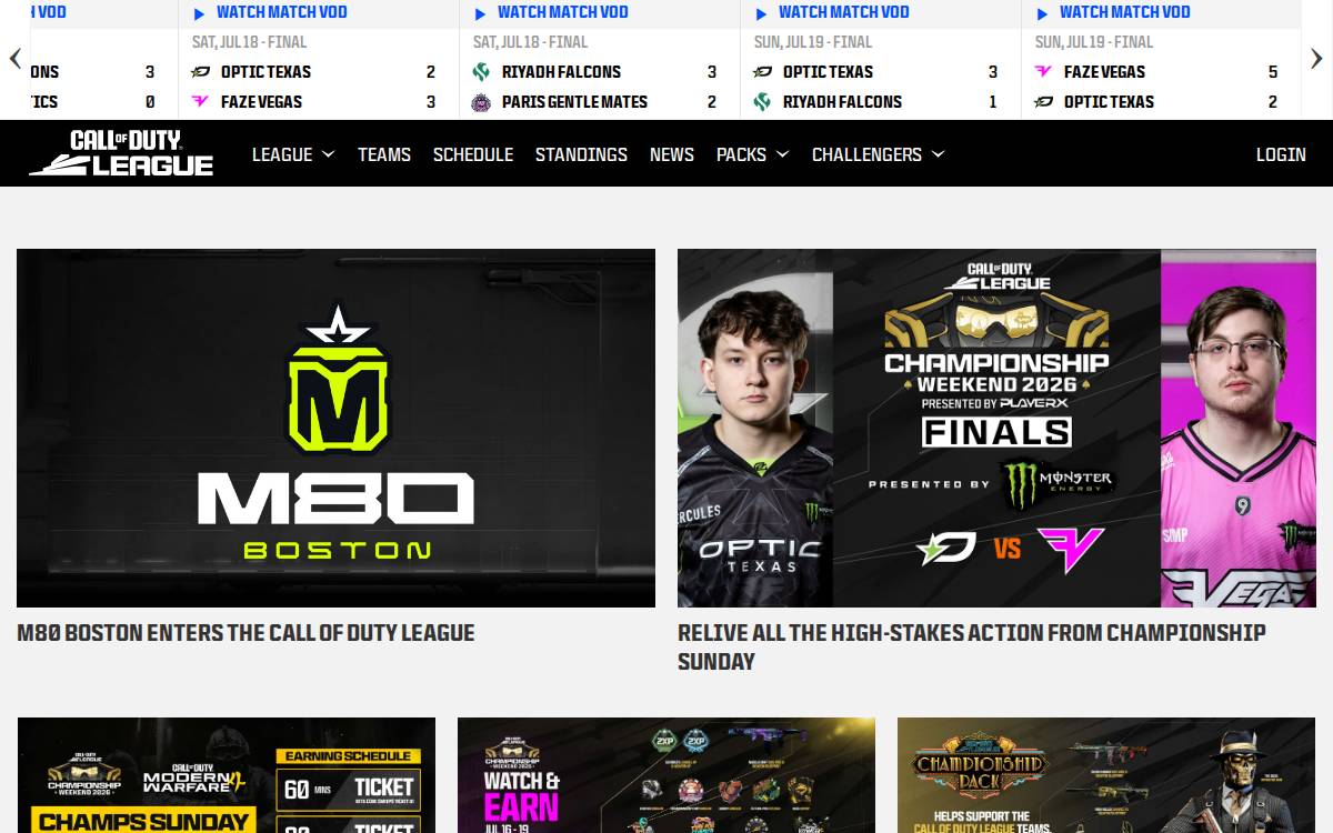 Callofdutyleague website preview