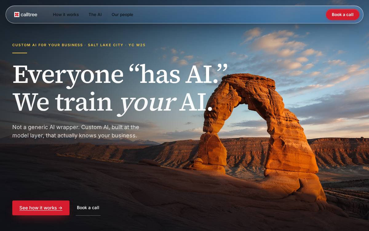 Calltree website preview