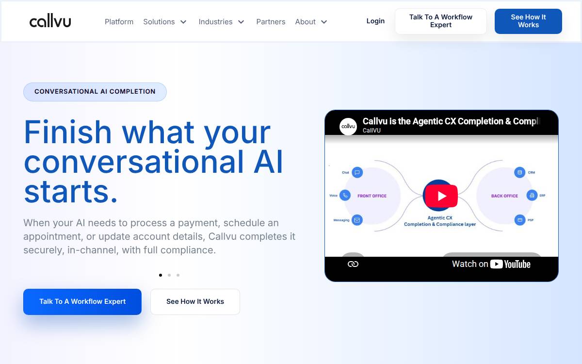 Callvu website preview
