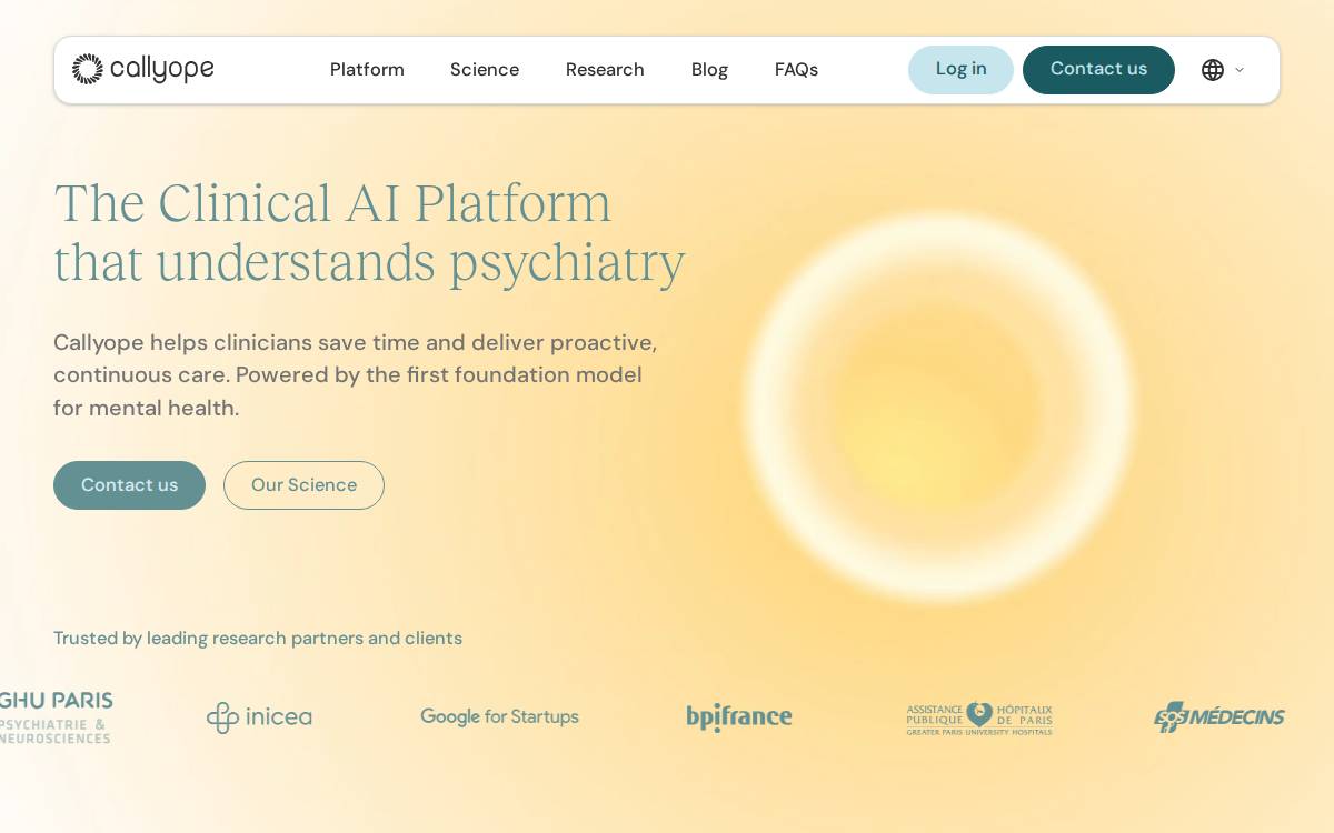 Callyope website preview