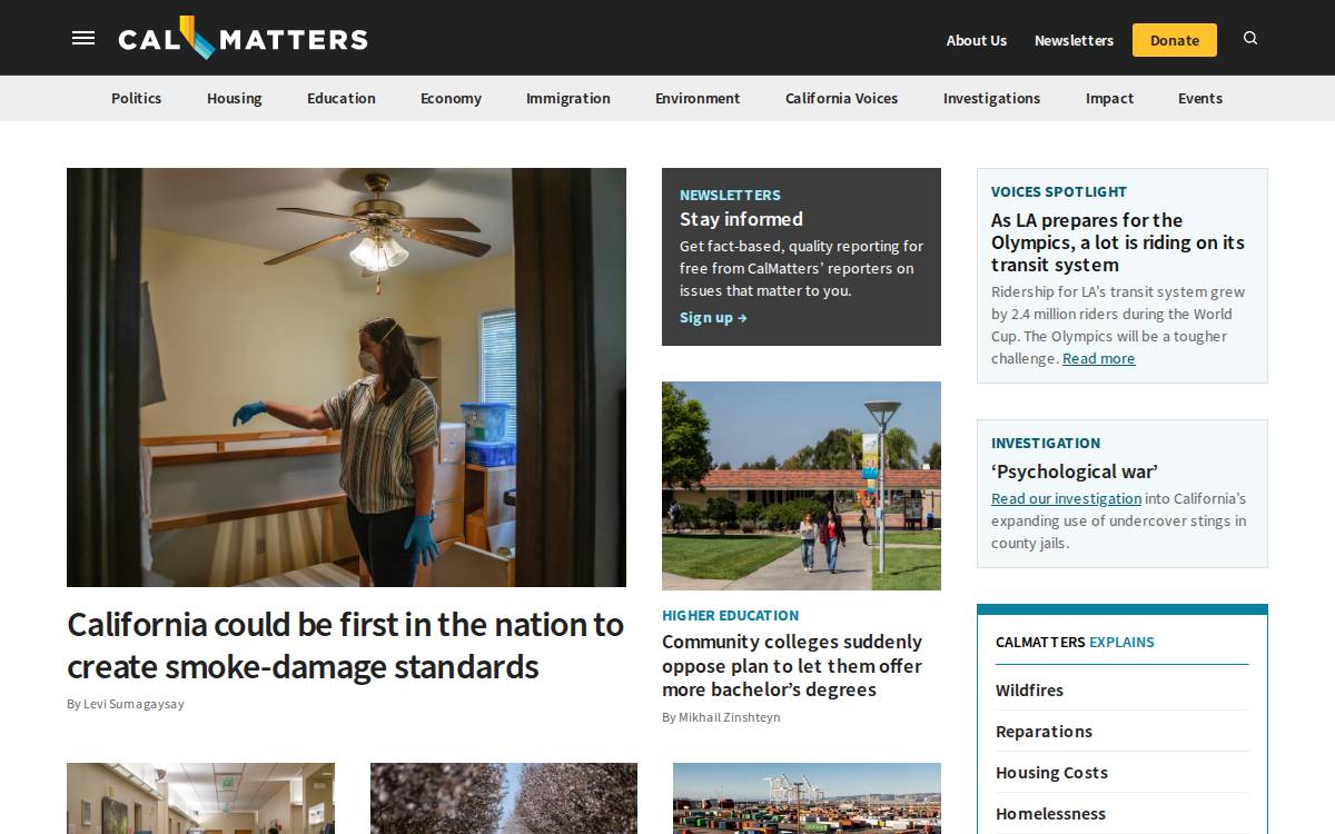 CalMatters website preview