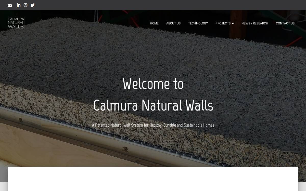 Calmura Natural Walls website preview