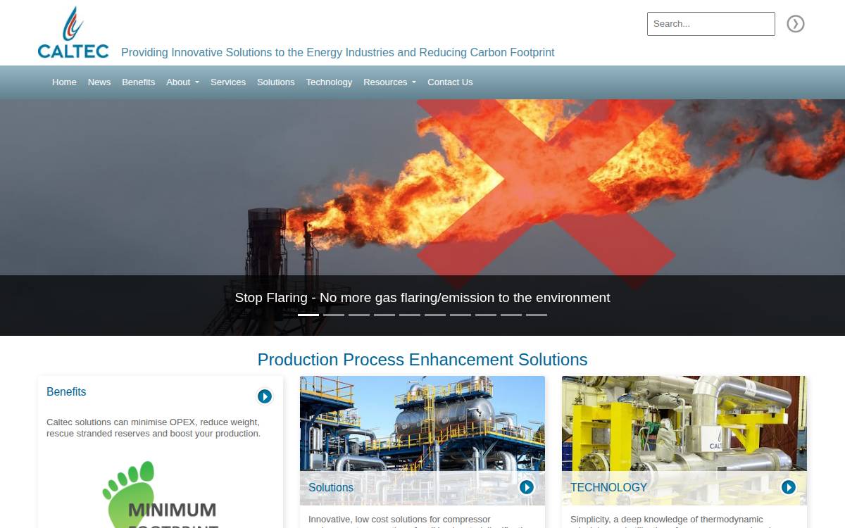 Caltec website preview