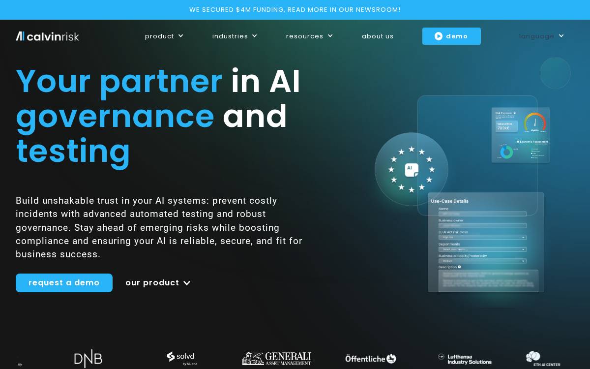 Calvin Risk website preview
