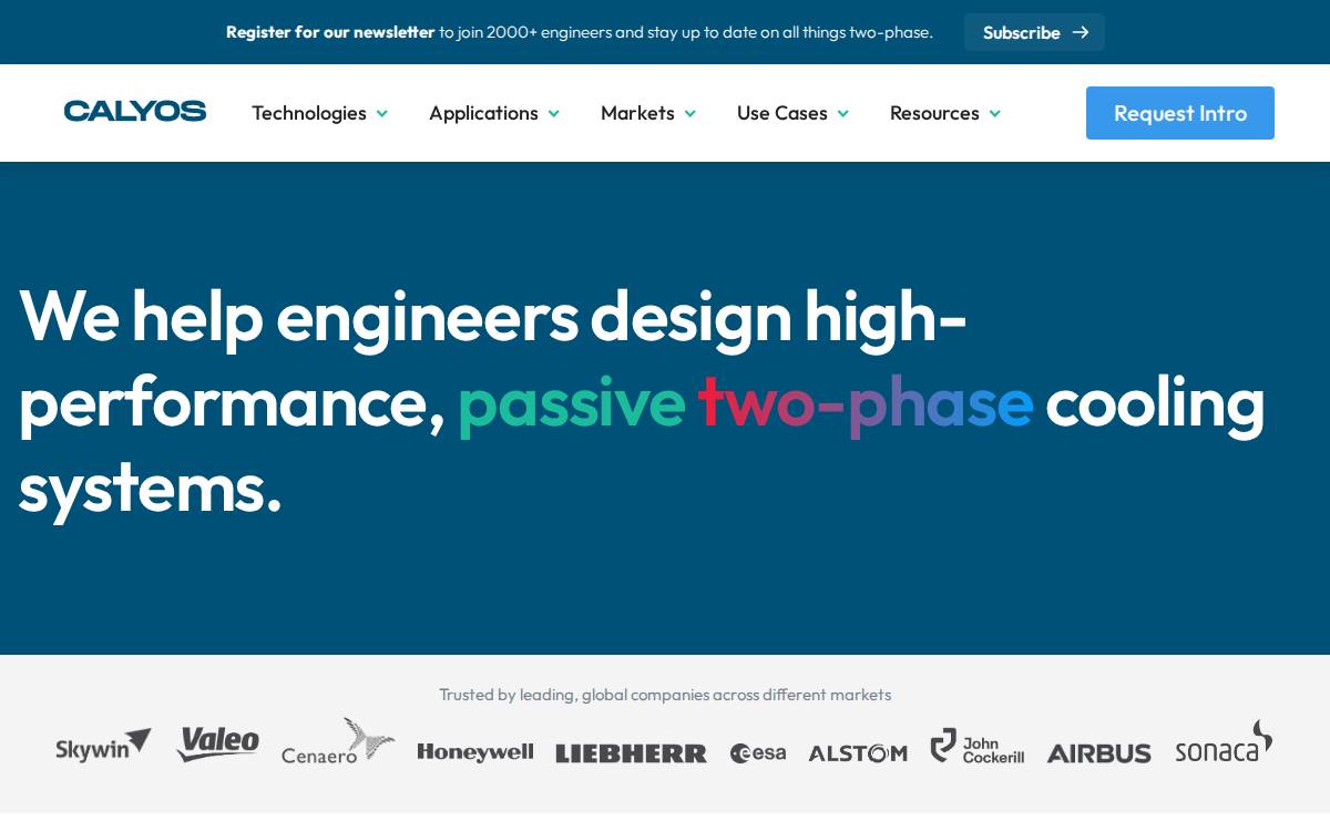 Calyos website preview
