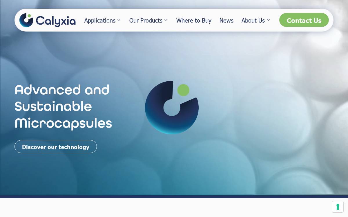Calyxia website preview