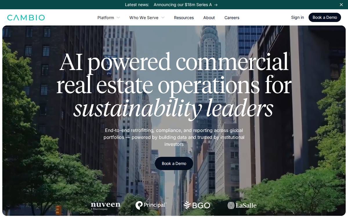 Cambio website preview
