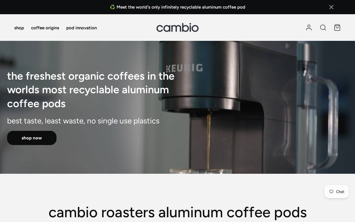 Cambioroasters website preview