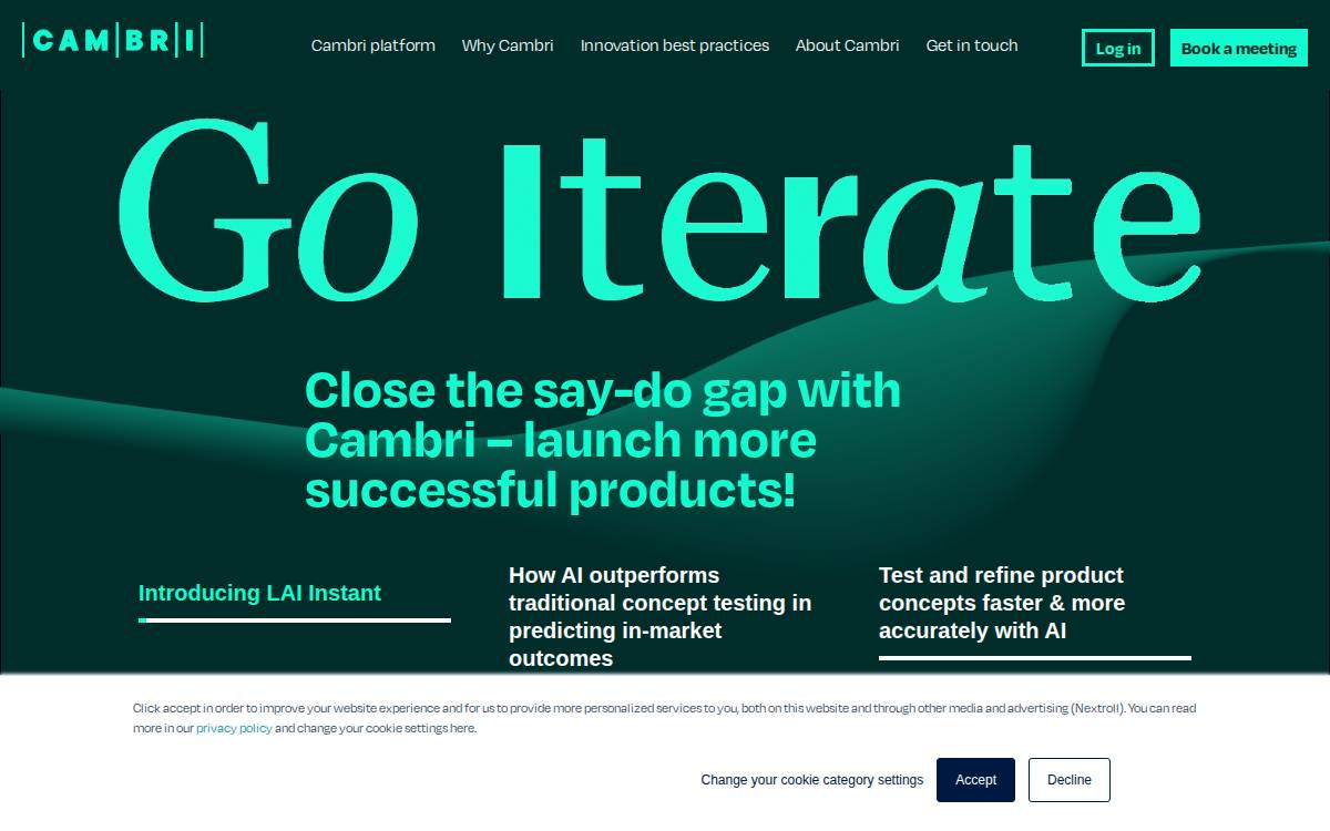 Cambri website preview