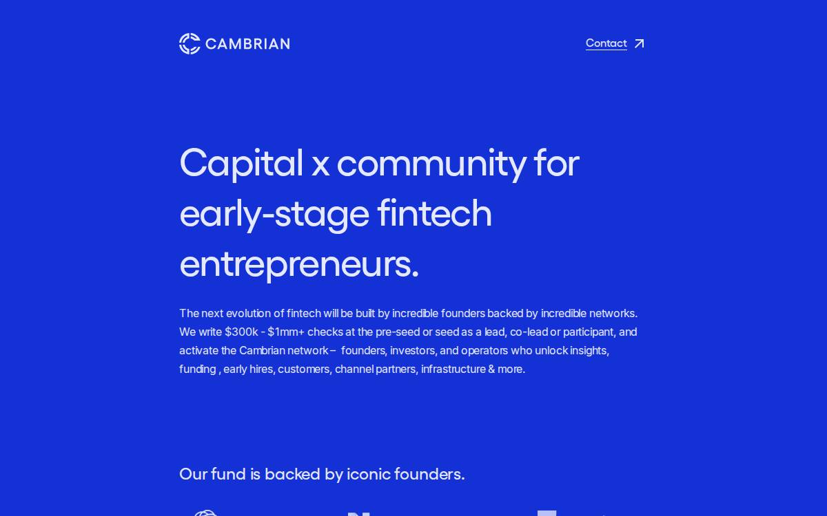 Cambrian website preview