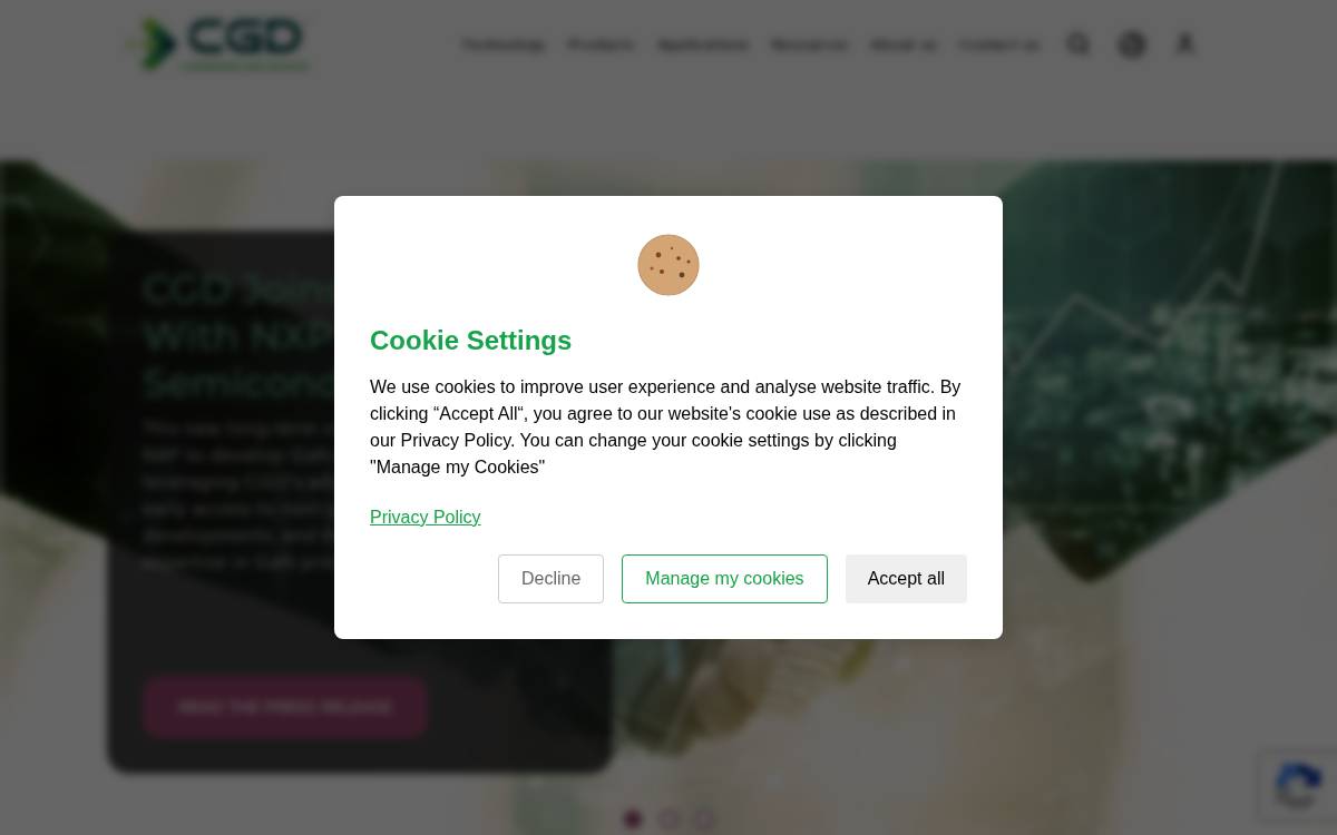 Cambridge GaN Devices website preview