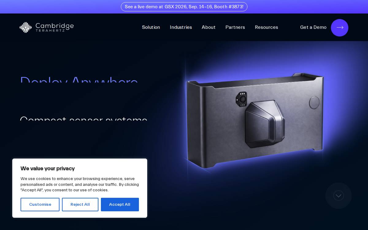Cambridge Terahertz website preview