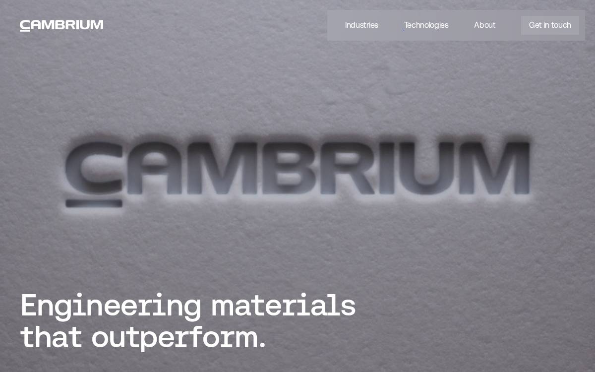 Cambrium website preview