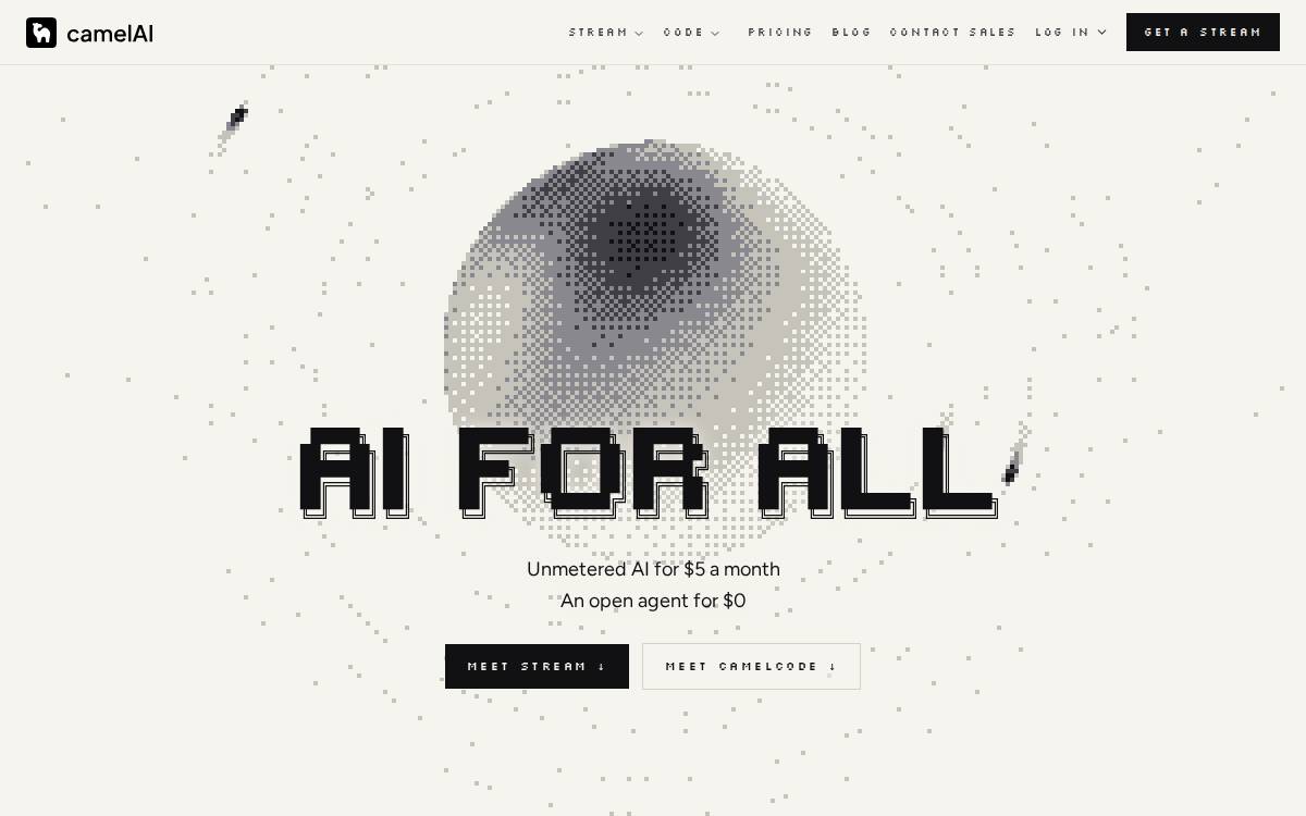 camelAI website preview