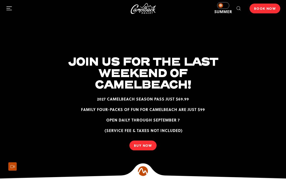 Camelback Resort website preview