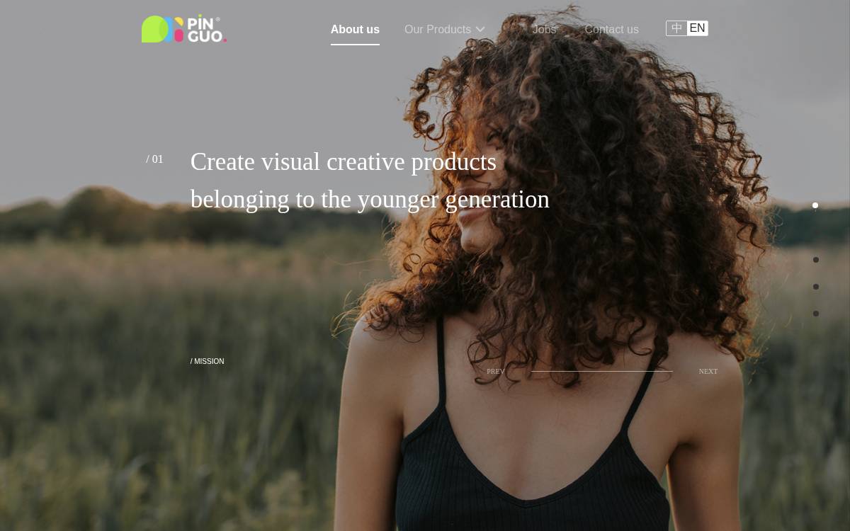 Camera360 website preview