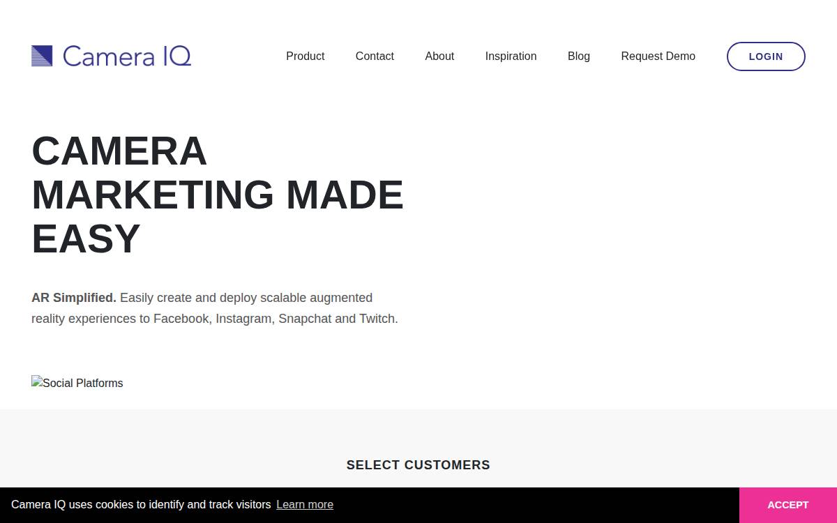 Cameraiq website preview