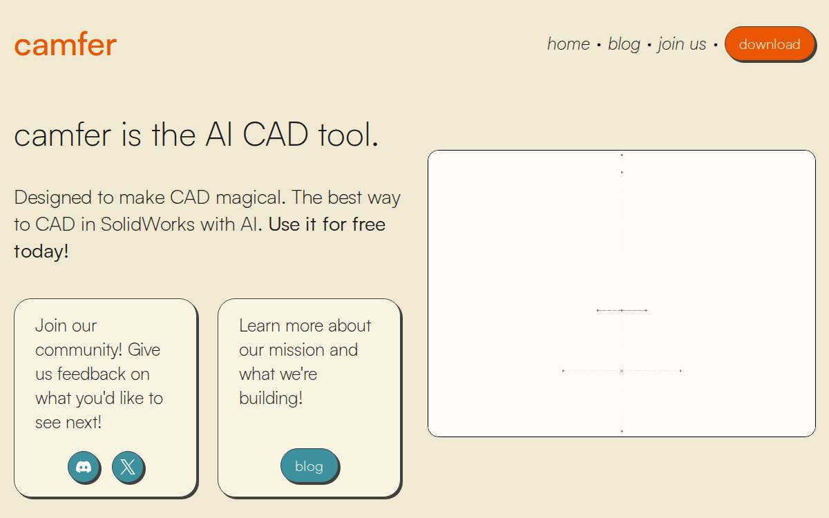 camfer website preview