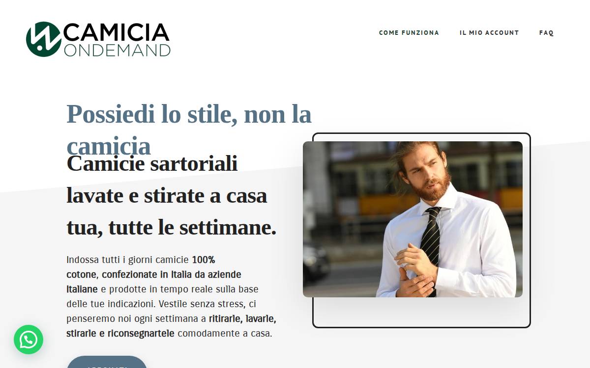 Camiciaondemand website preview