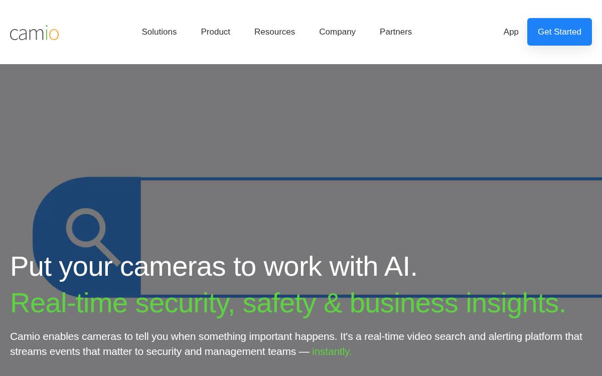 Camio website preview