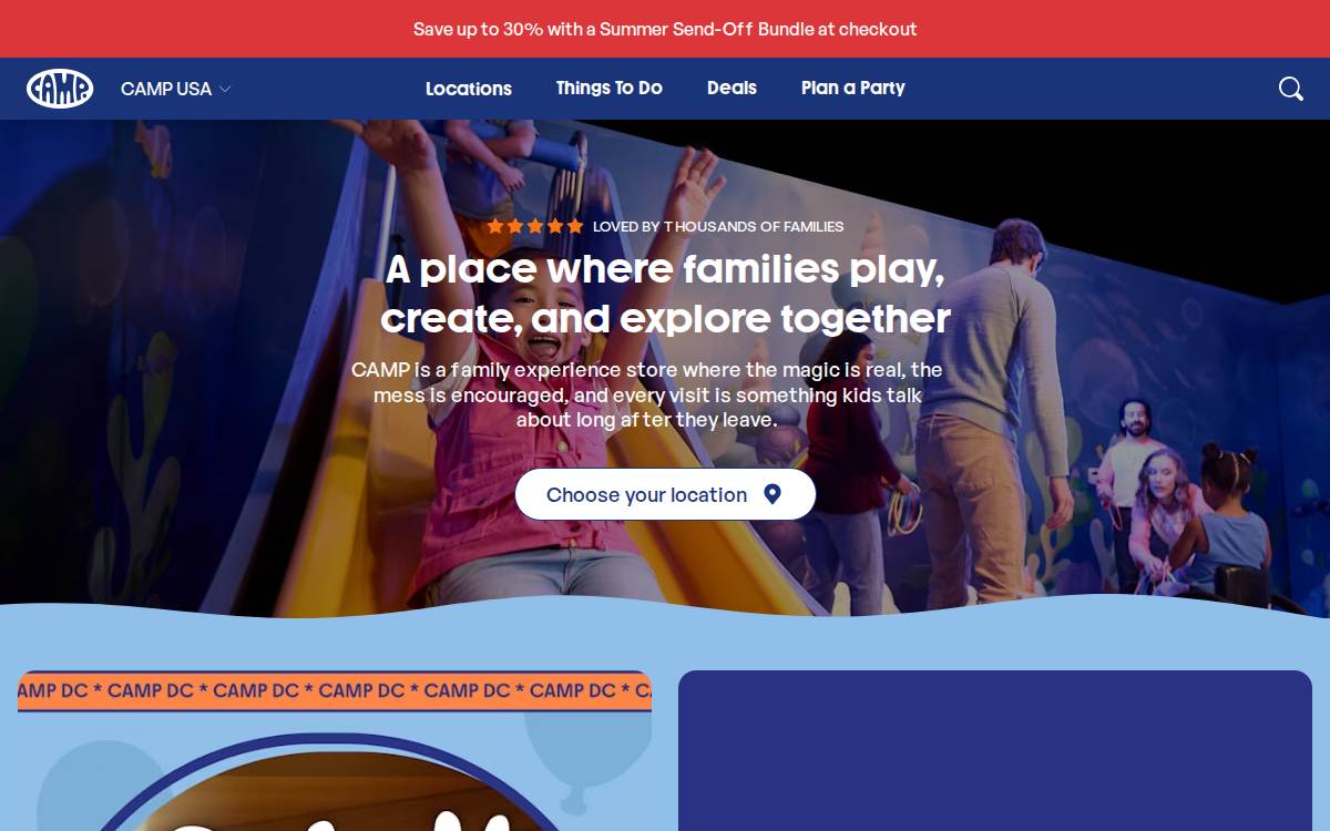 CAMP website preview