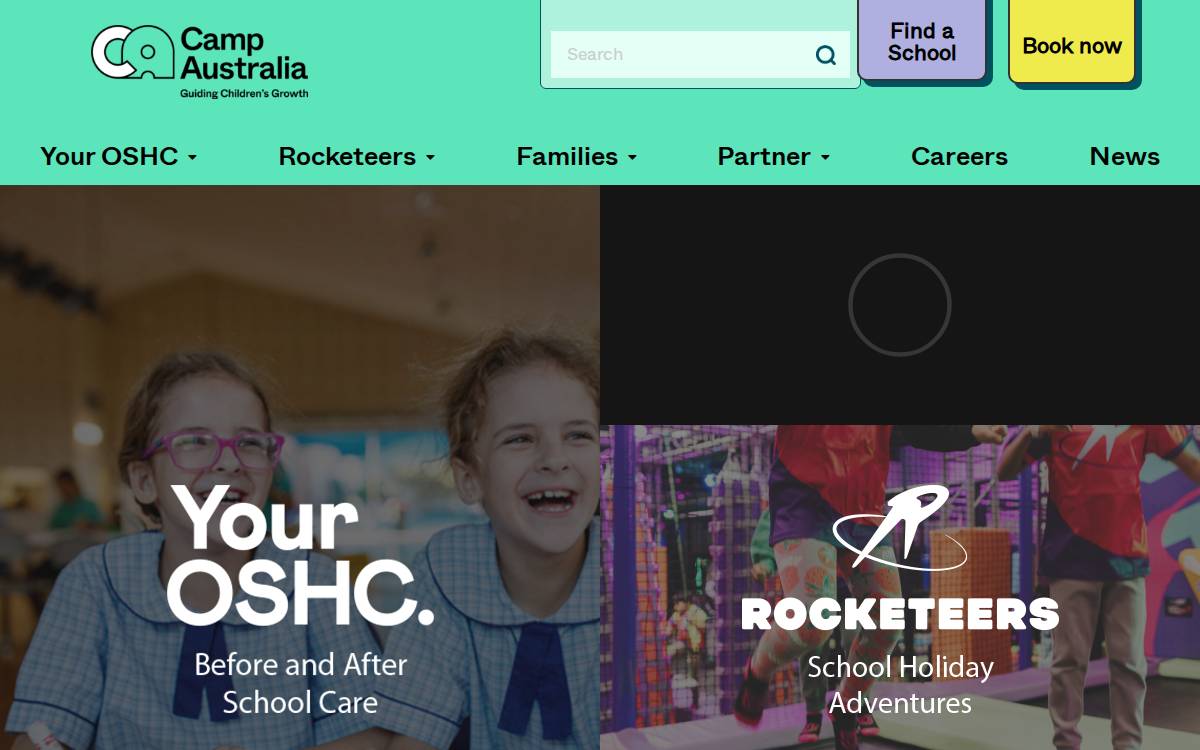 Camp Australia website preview