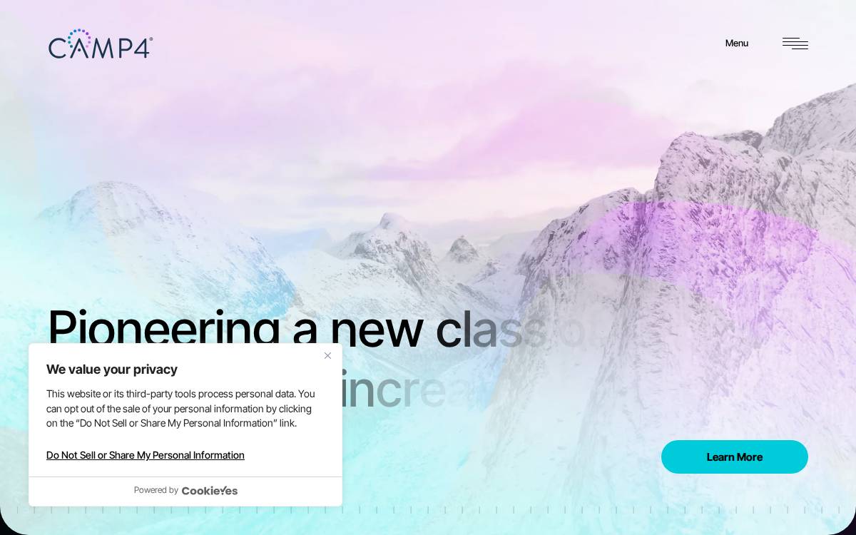 Camp4 website preview