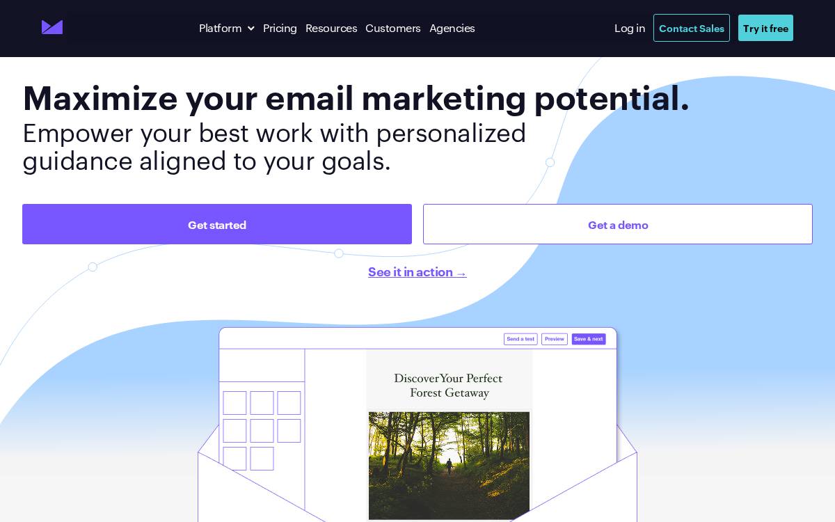Campaign Monitor website preview