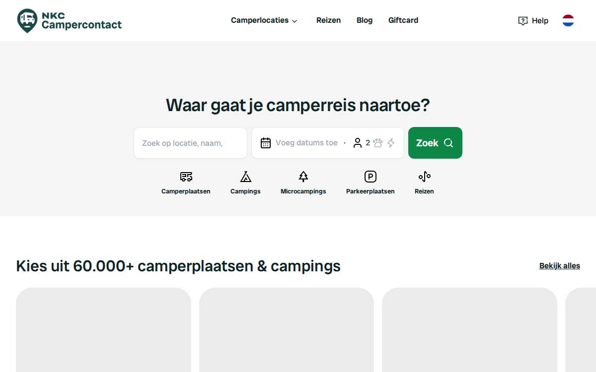 Campercontact website preview
