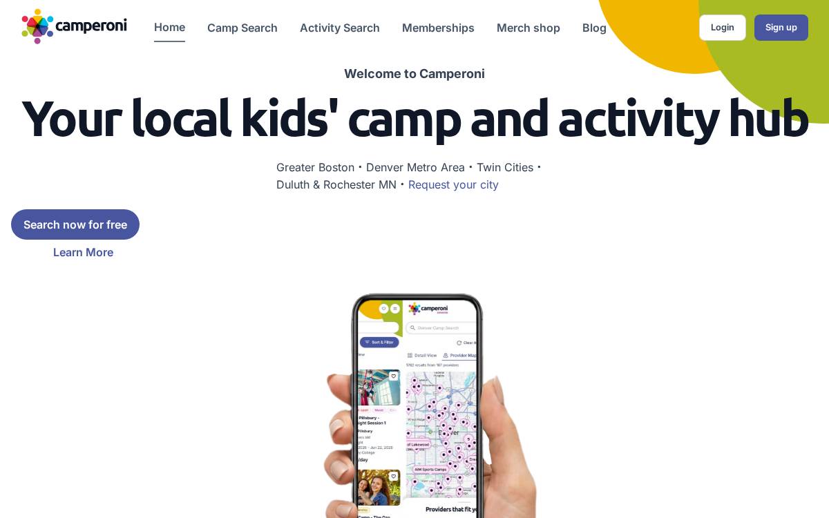 Camperoni website preview