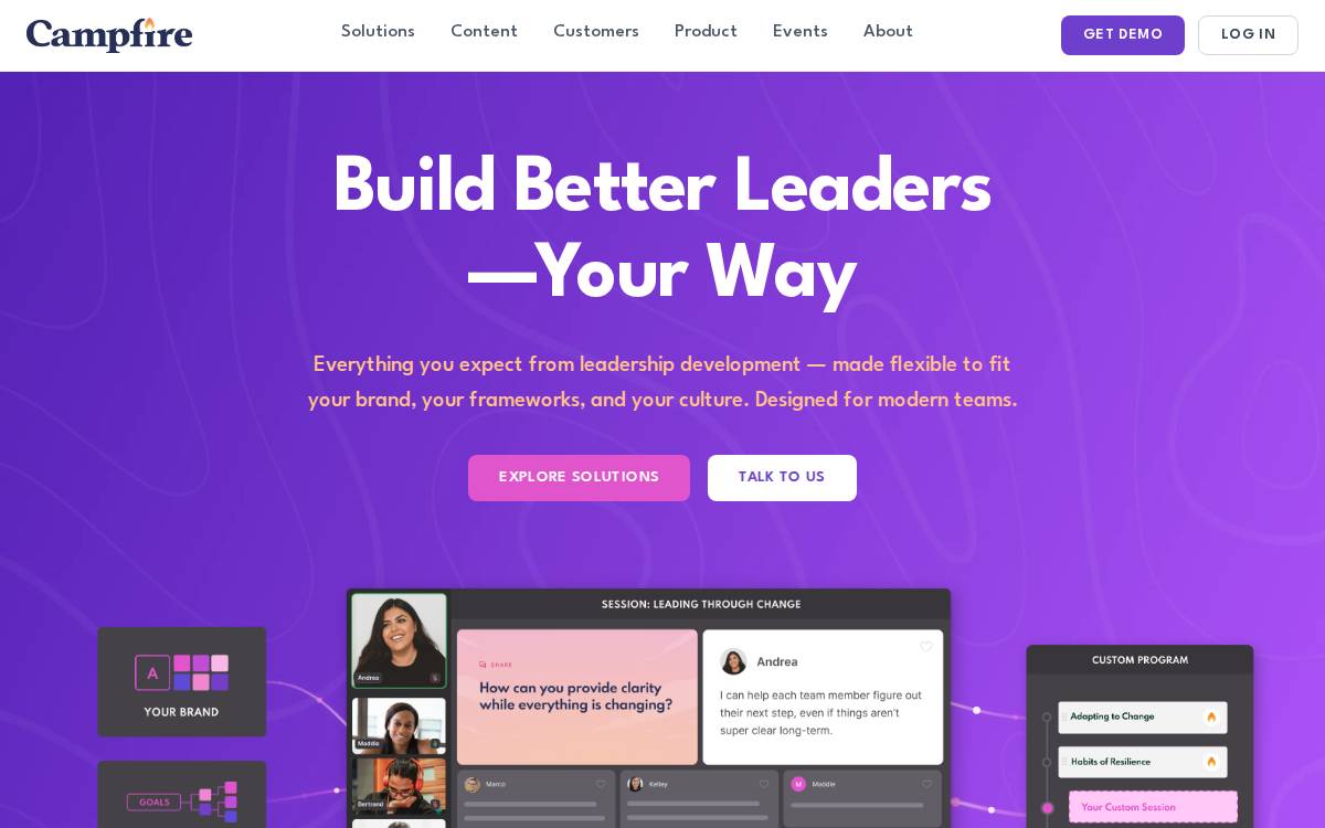 Campfire website preview