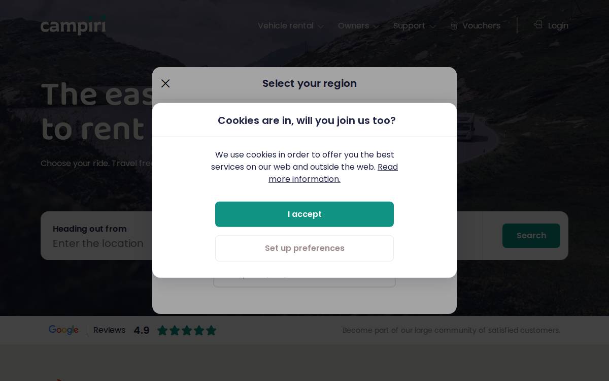 Campiri website preview