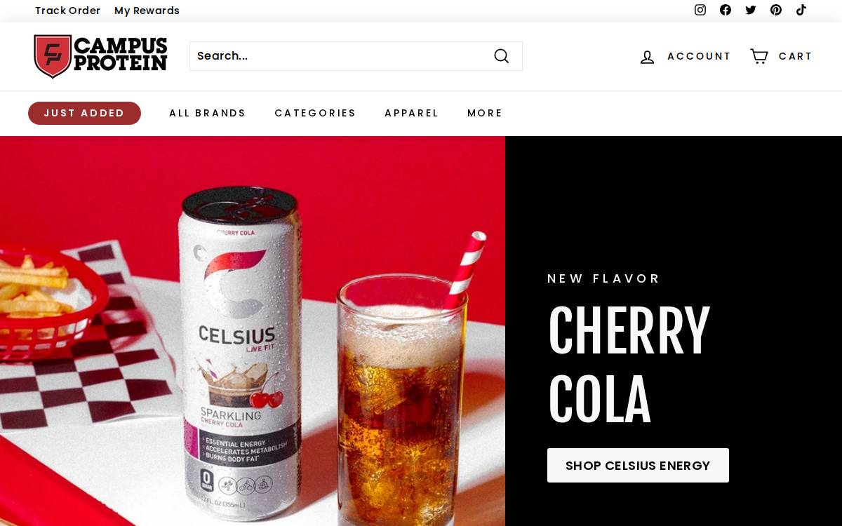 Campus Protein website preview