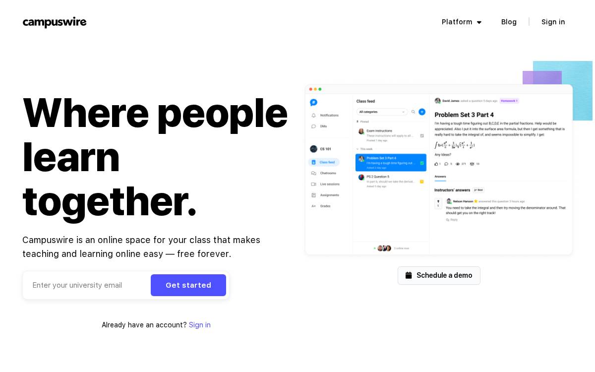 Campus website preview