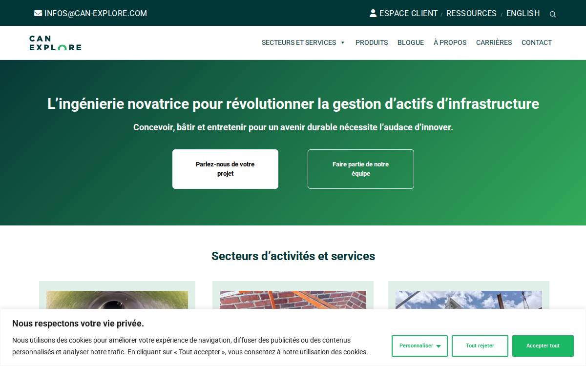 Can Explore website preview