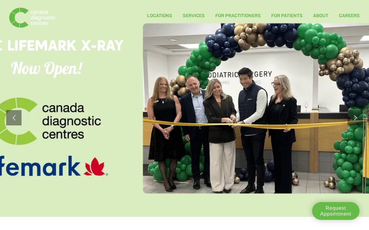 Canada Diagnostic Centres website preview