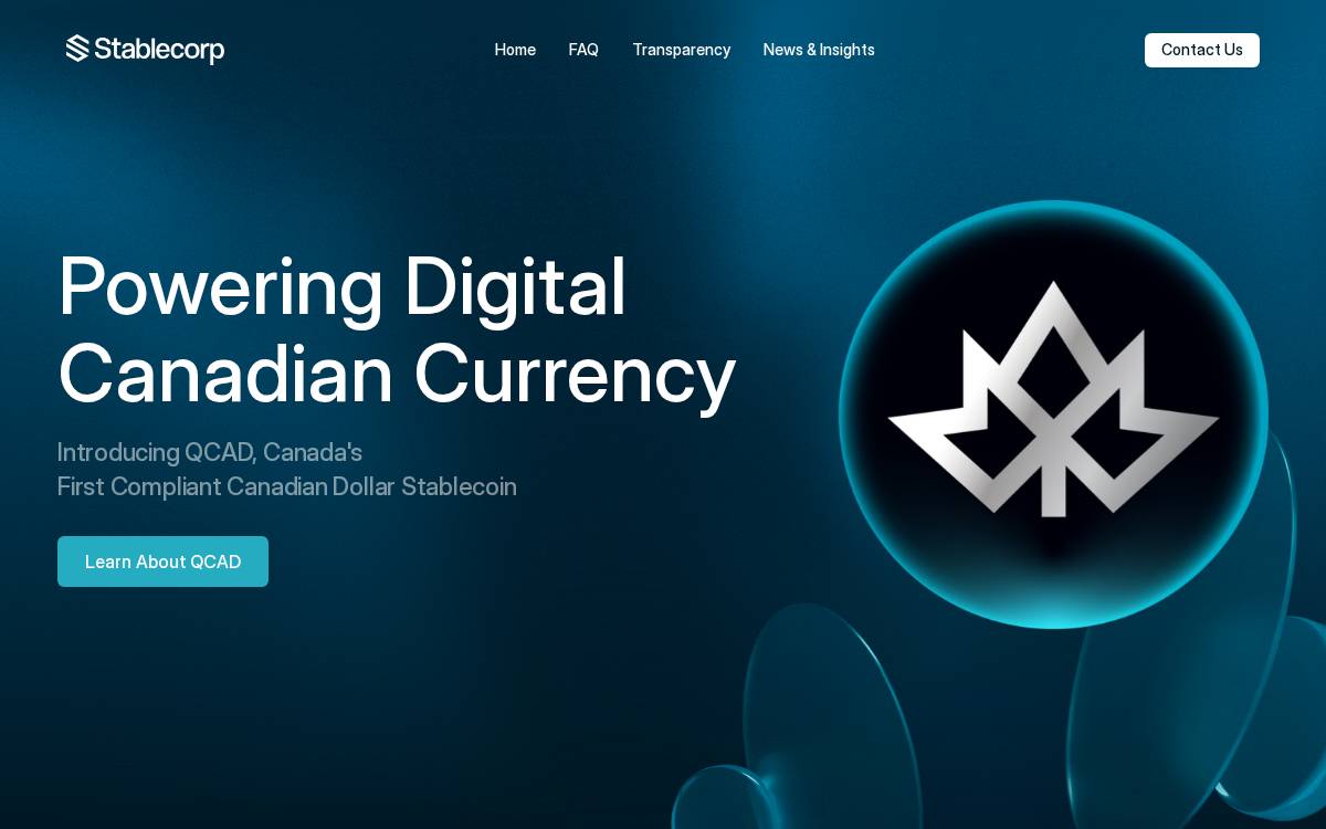 Canada Stablecorp Inc. website preview