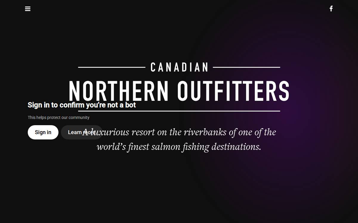 Canadian Northern Outfitters website preview