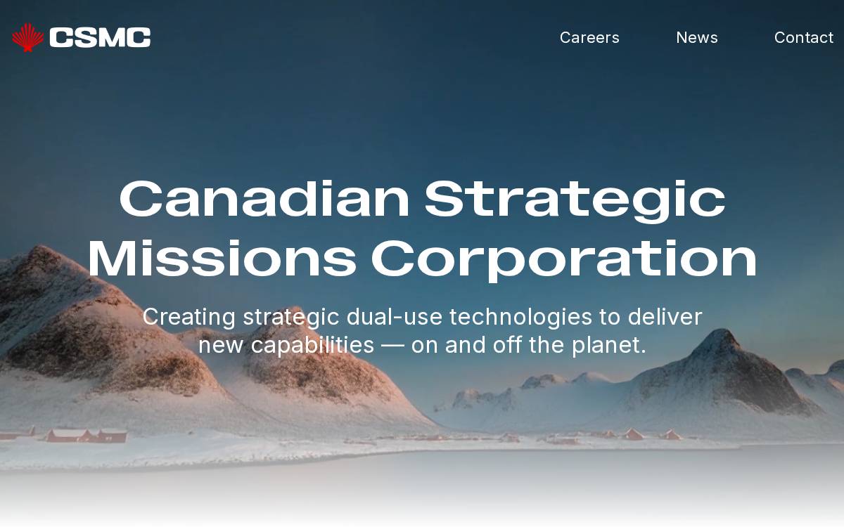 Canadian Space Mining Corporation website preview